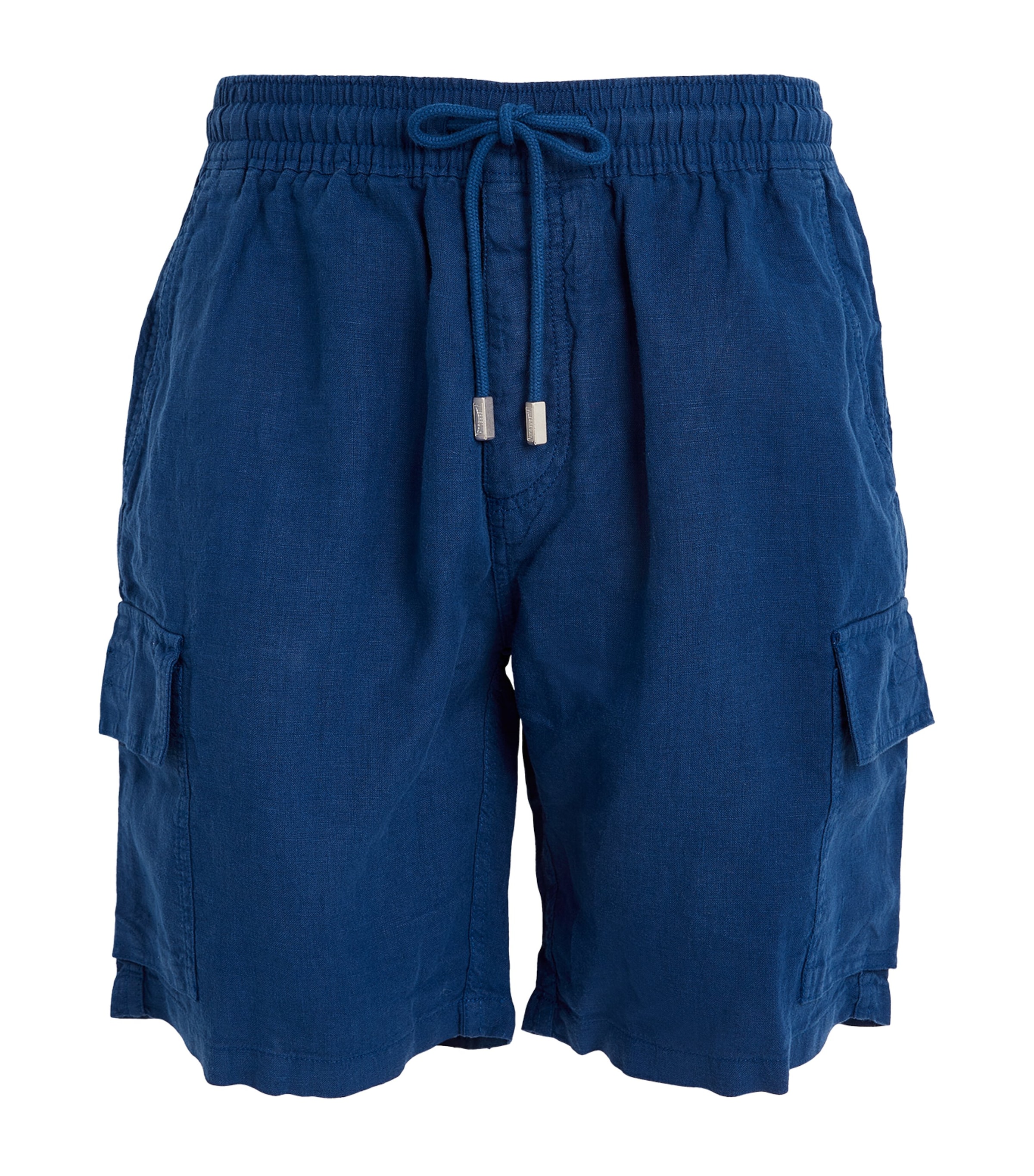 Shop Vilebrequin Linen Cargo Shorts In Navy