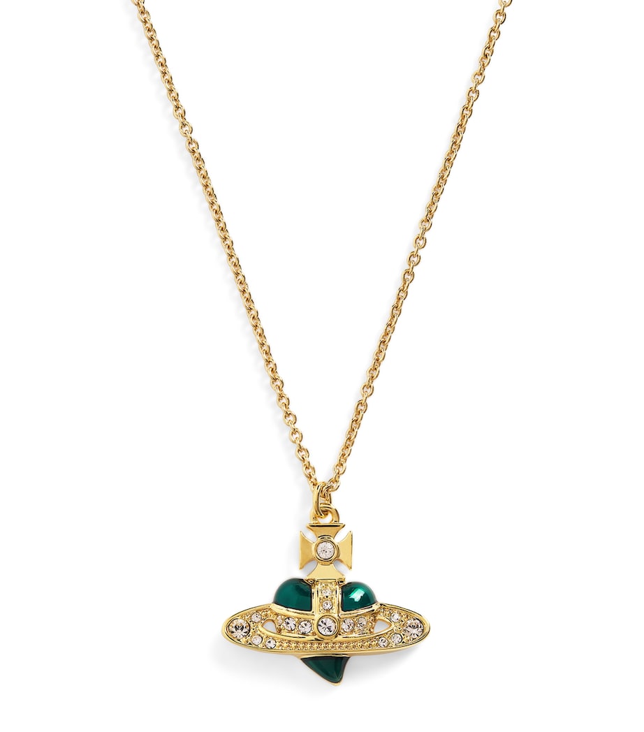 Diamante Heart Necklace GOLD/QUARTZ CRYSTAL Image 1