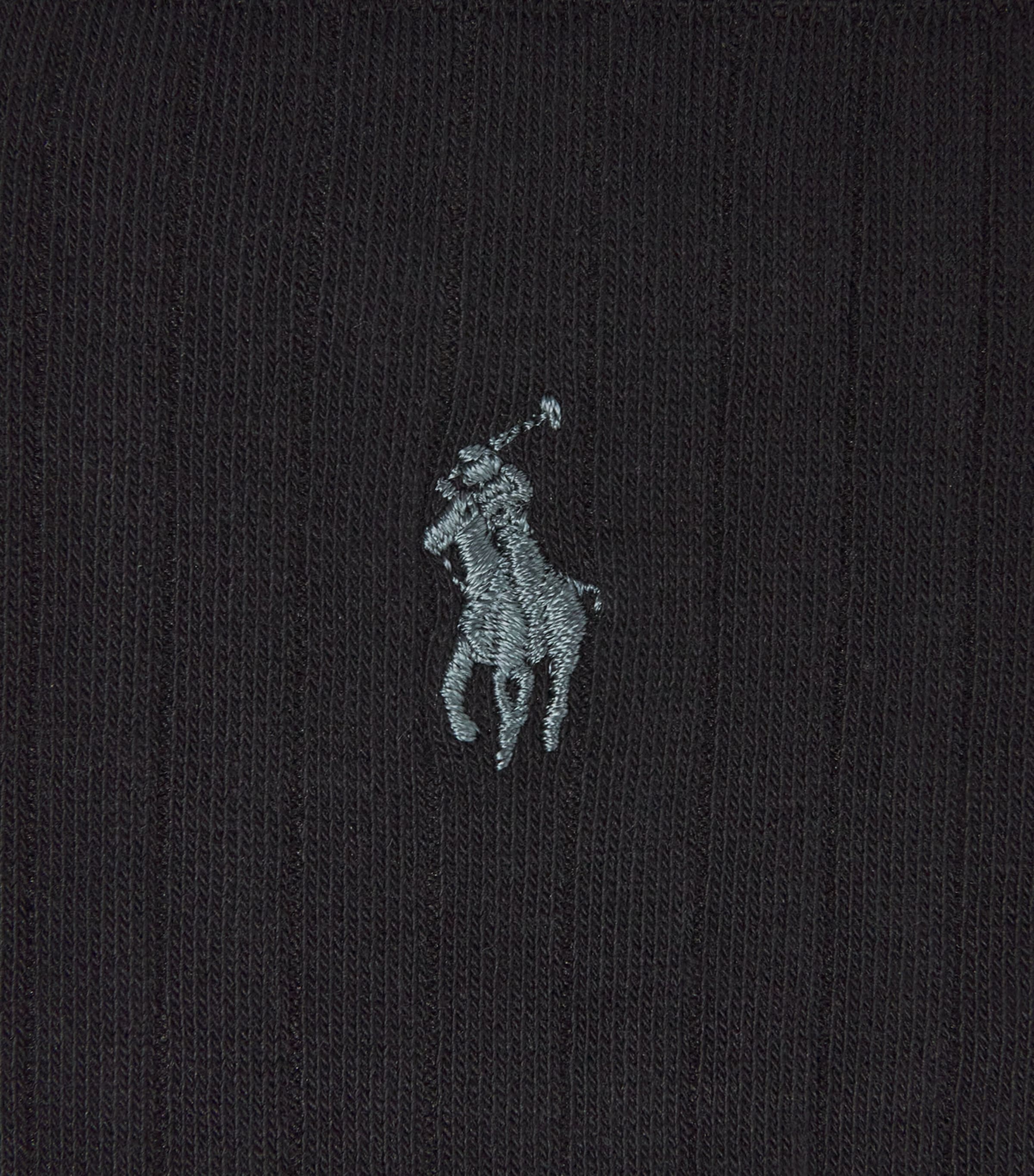 Egyptian Cotton-Blend Polo Pony Socks BLACK Image 2