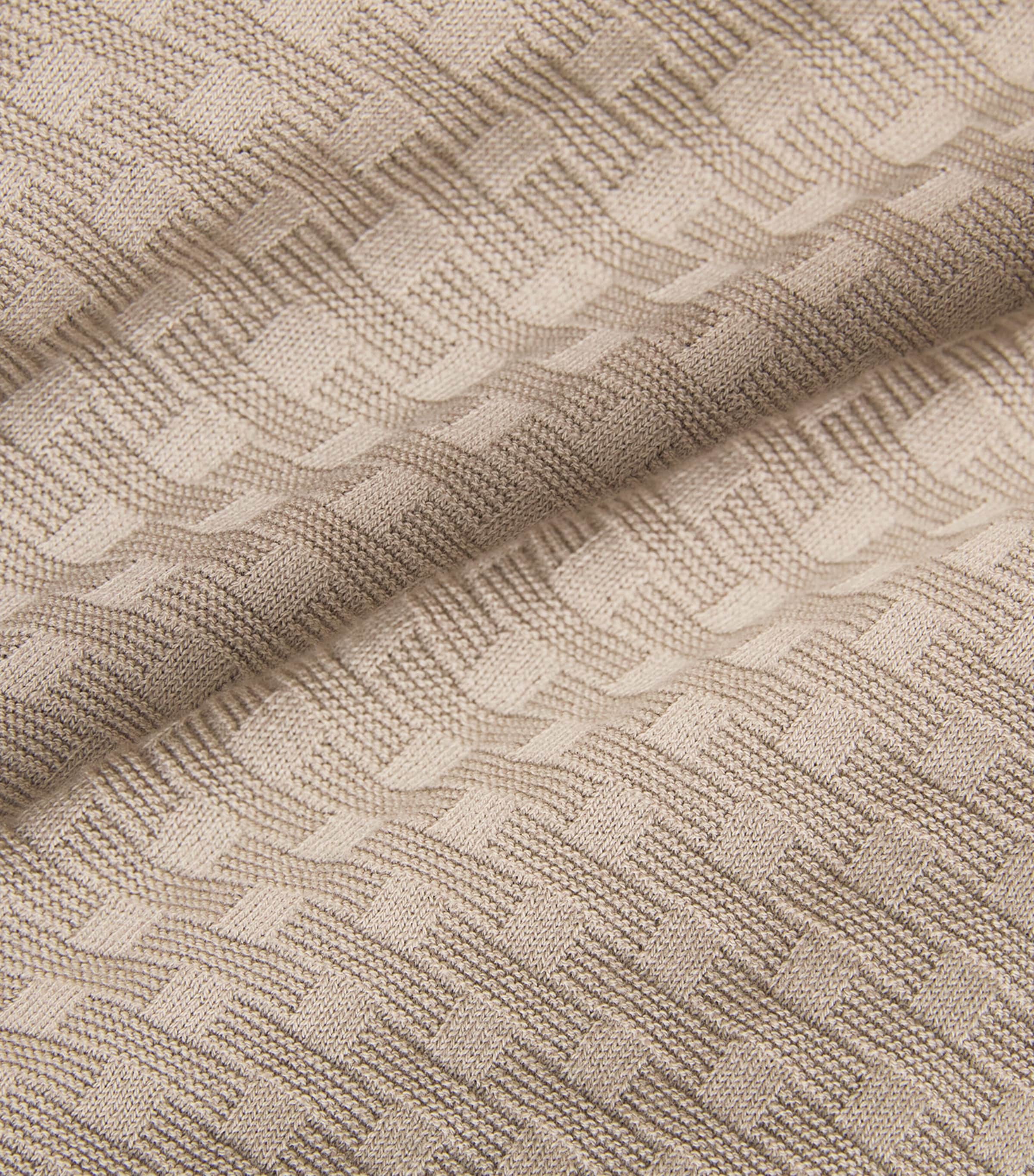 Cotton Textured Polo Shirt 025 GRY PC DYE STEEL Image 5