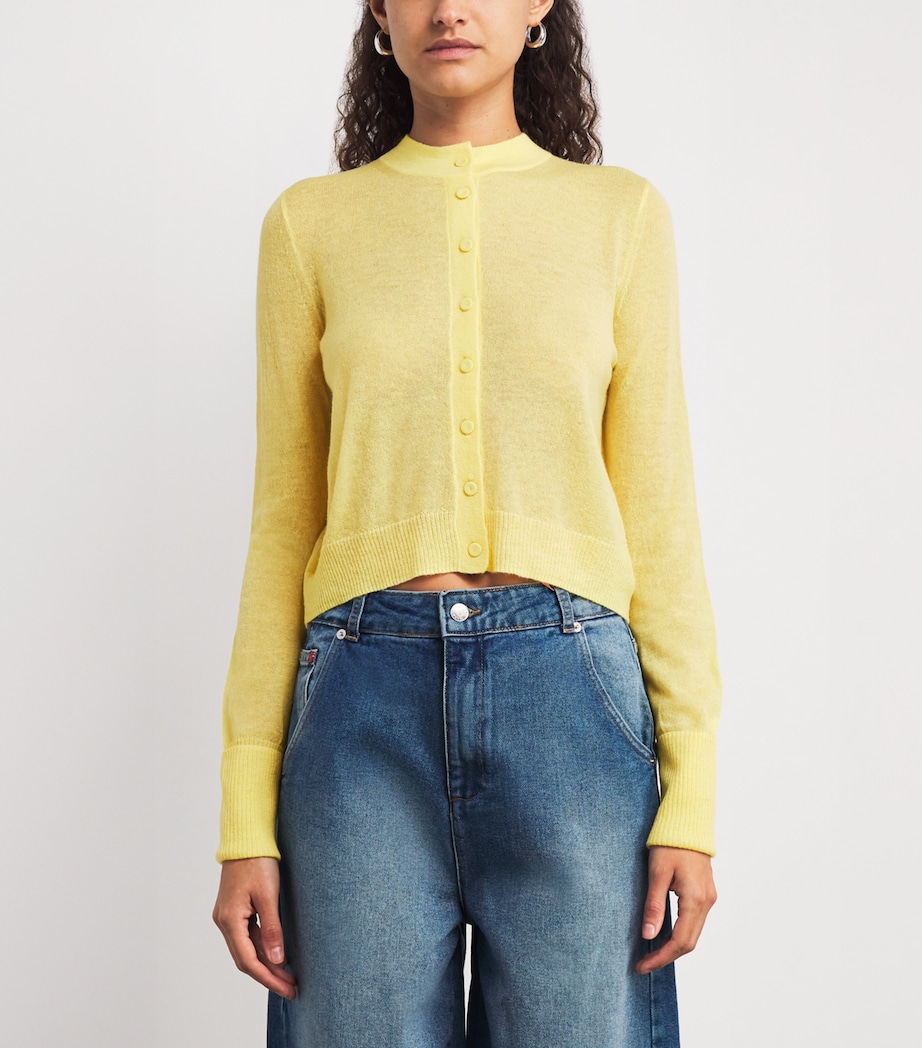 Wool-Alpaca-Blend Cardigan YELLOW Image 3