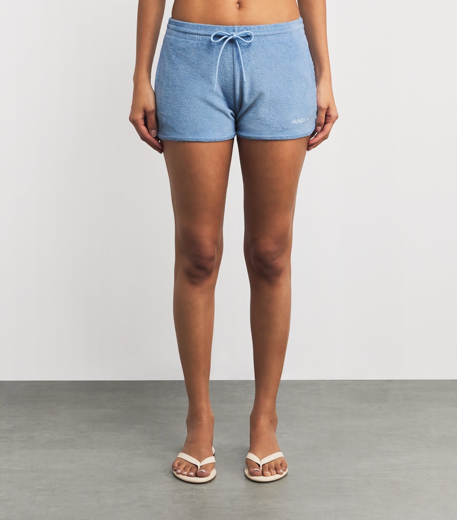 Cotton Terry Towelling Shorts CORNFLOWER Image 3