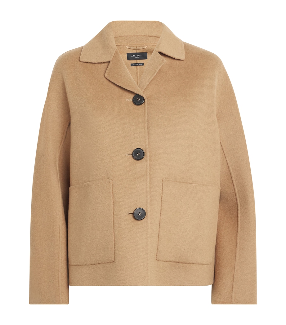 Virgin Wool-Blend Jacket CAMEL Image 1