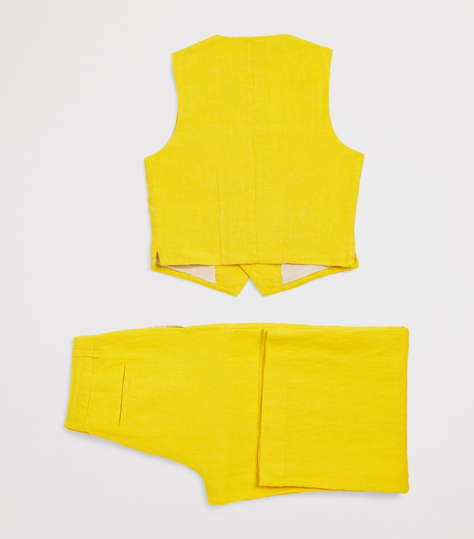 Linen Waistcoat and Trousers Set (7-16 Years) YELLOW Image 2