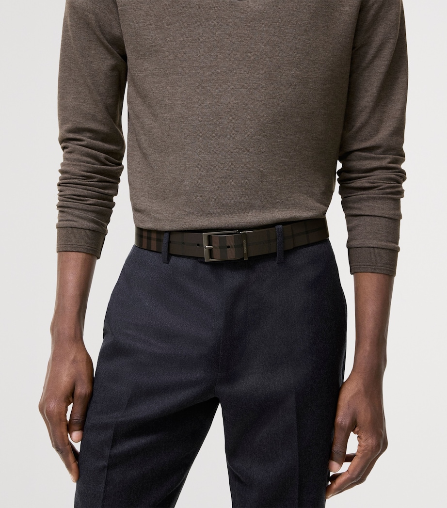 Burberry Leather Reversible Belt Dark Brown Image 2