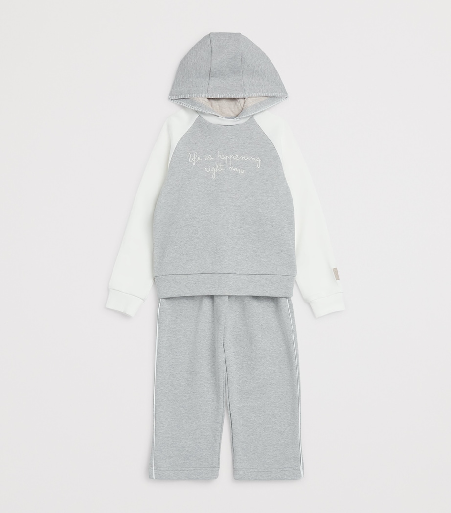 Cotton Drawstring Sweatpants (2-16 Years) 800AVGRIGIO CHAVORIO Image 3