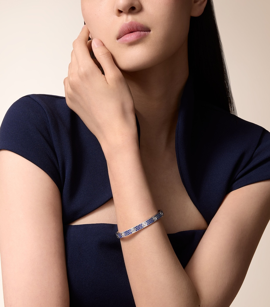 Cartier White Gold, Diamond and Sapphire Classic LOVE Bracelet White Gold Image 2
