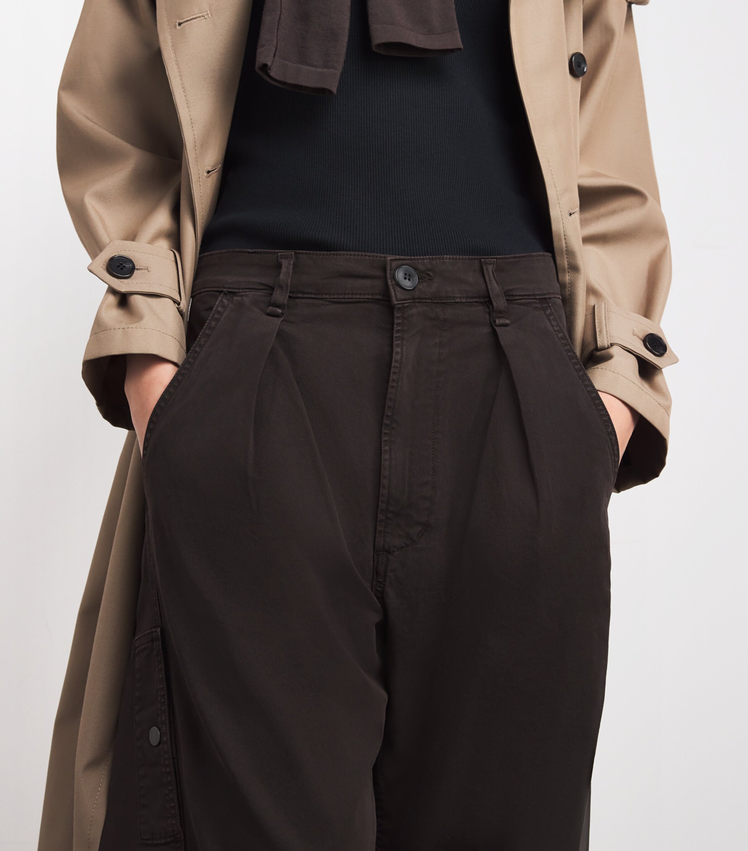 Stretch-Organic Cotton Flight Cargo Trousers CAROB Image 6