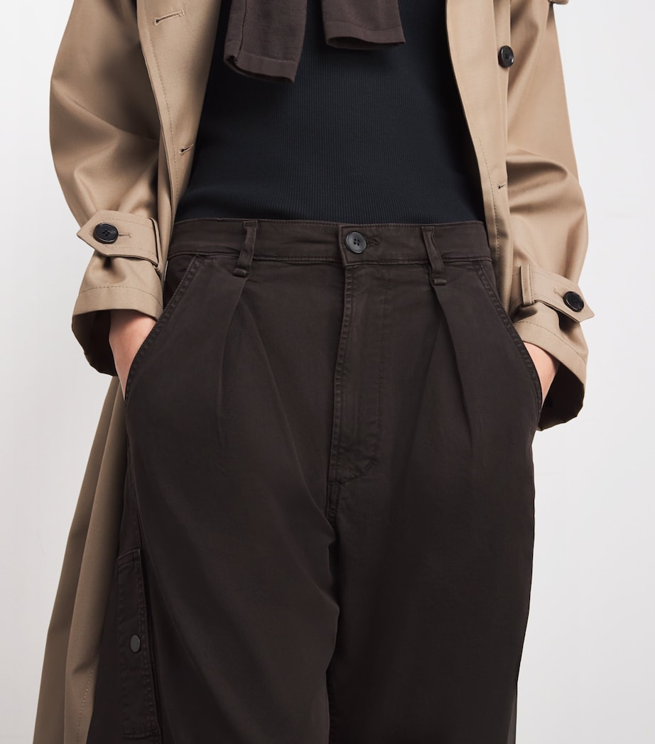 Stretch-Organic Cotton Flight Cargo Trousers CAROB Image 6