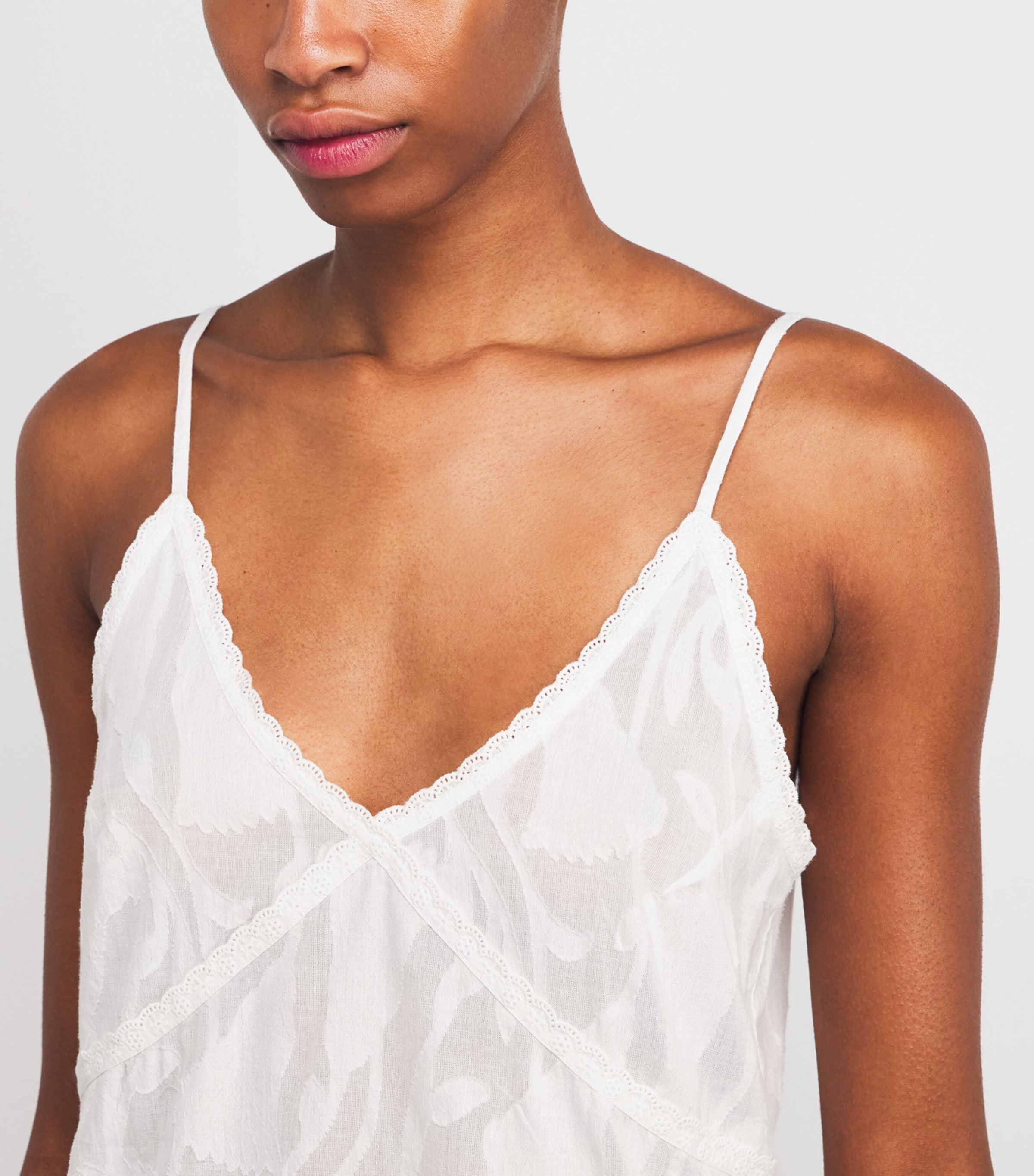 Floral Jacquard Nightdress OFF WHITE Image 6