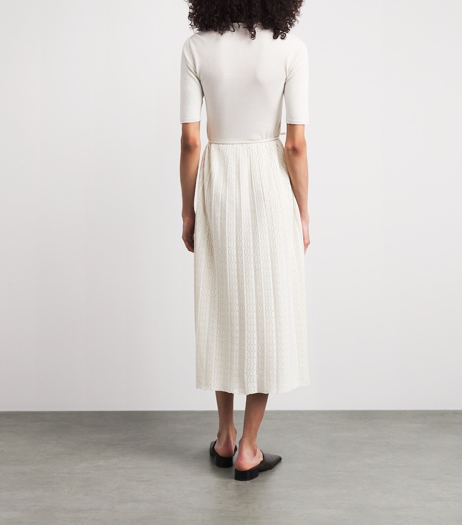 Fabiana Filippi Womens Knitted Midi Dress Burro Image 4