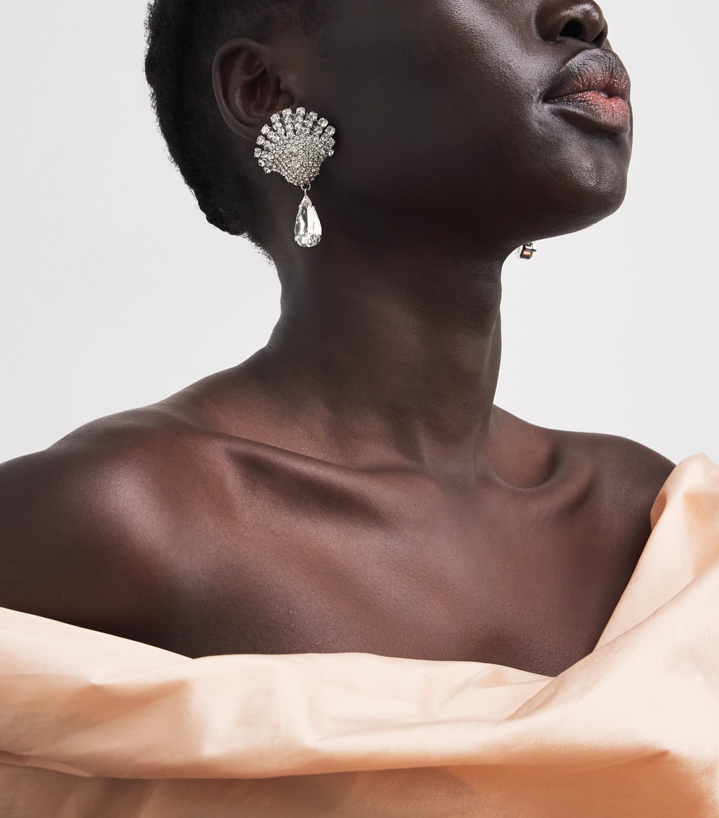 Crystal Shell Earrings 0001 CRY-SILVER Image 2