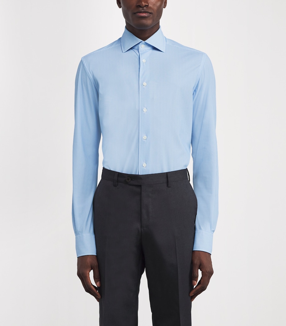 Patterned Formal Shirt 004 BLUE Image 3