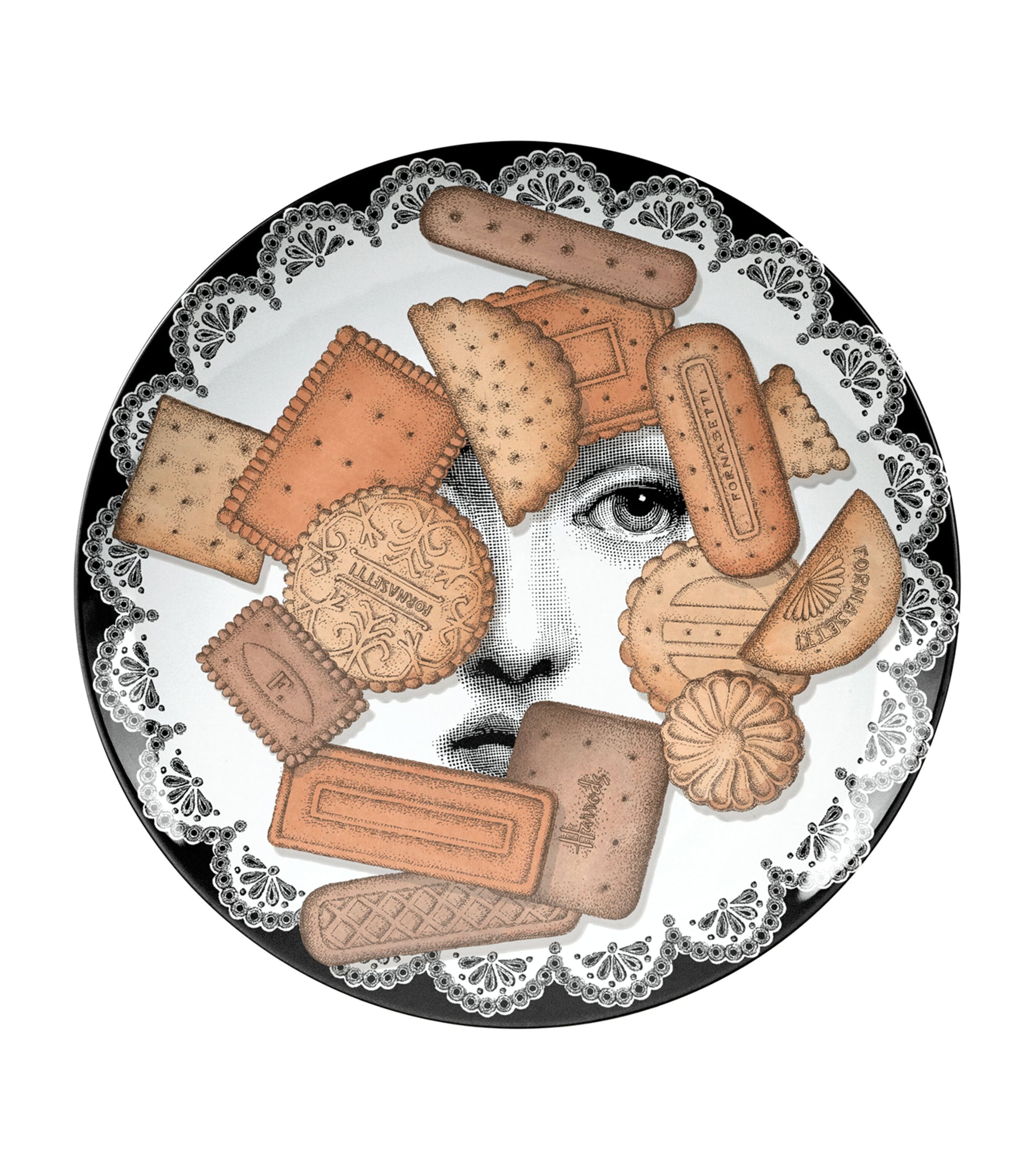 Fornasetti 175 Anniversary Edition Porcelain Biscotti Plate