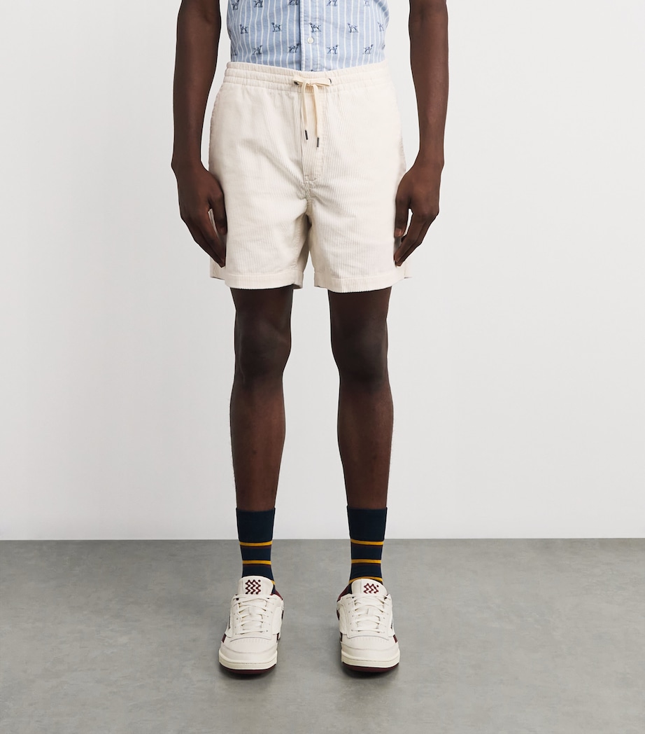 Cotton Corduroy Polo Prepster Shorts WHITE Image 3