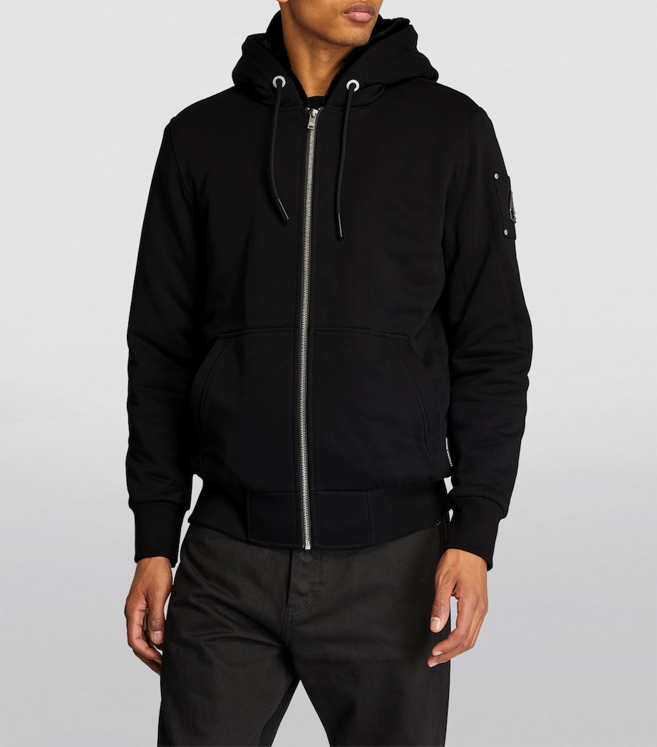 Padded Zip-Front Hoodie BLACK - 292 Image 3