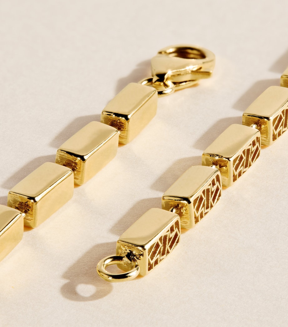 Suzanne Kalan Yellow Gold Block-Chain Pendant Necklace Yg/solid Image 5