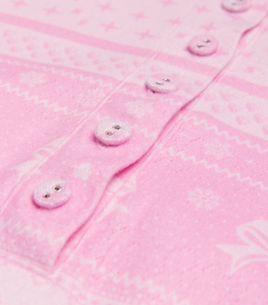 Pointelle Henley Pyjama Set BUBBLEGMBOWFAIRISLE Image 4