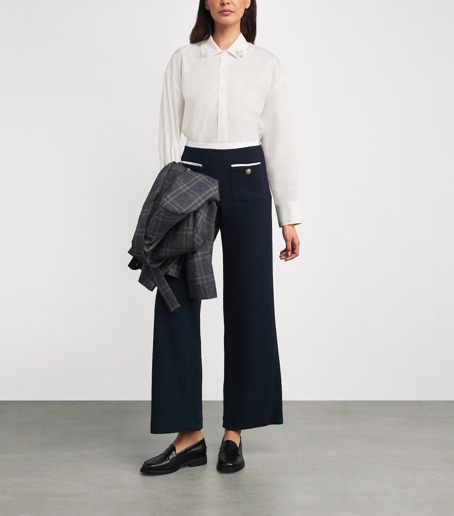 Cotton Embellished Shirt WHITE Image 2