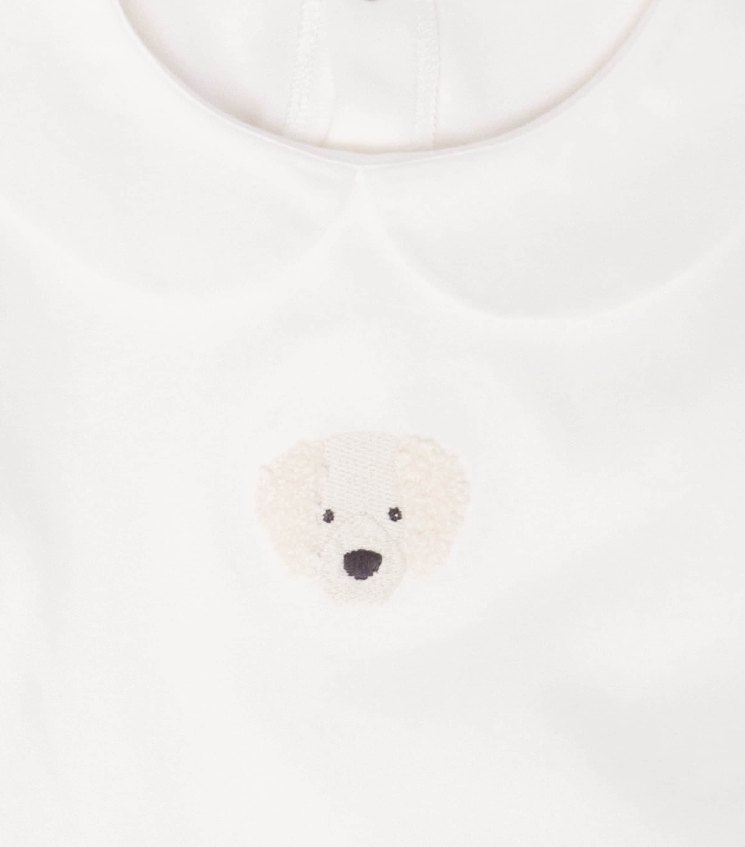 Cotton Davo Dog Bodysuit (0-24 Months) 2OFF WHITE Image 2