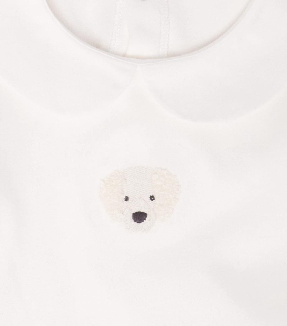 Cotton Davo Dog Bodysuit (0-24 Months) 2OFF WHITE Image 2