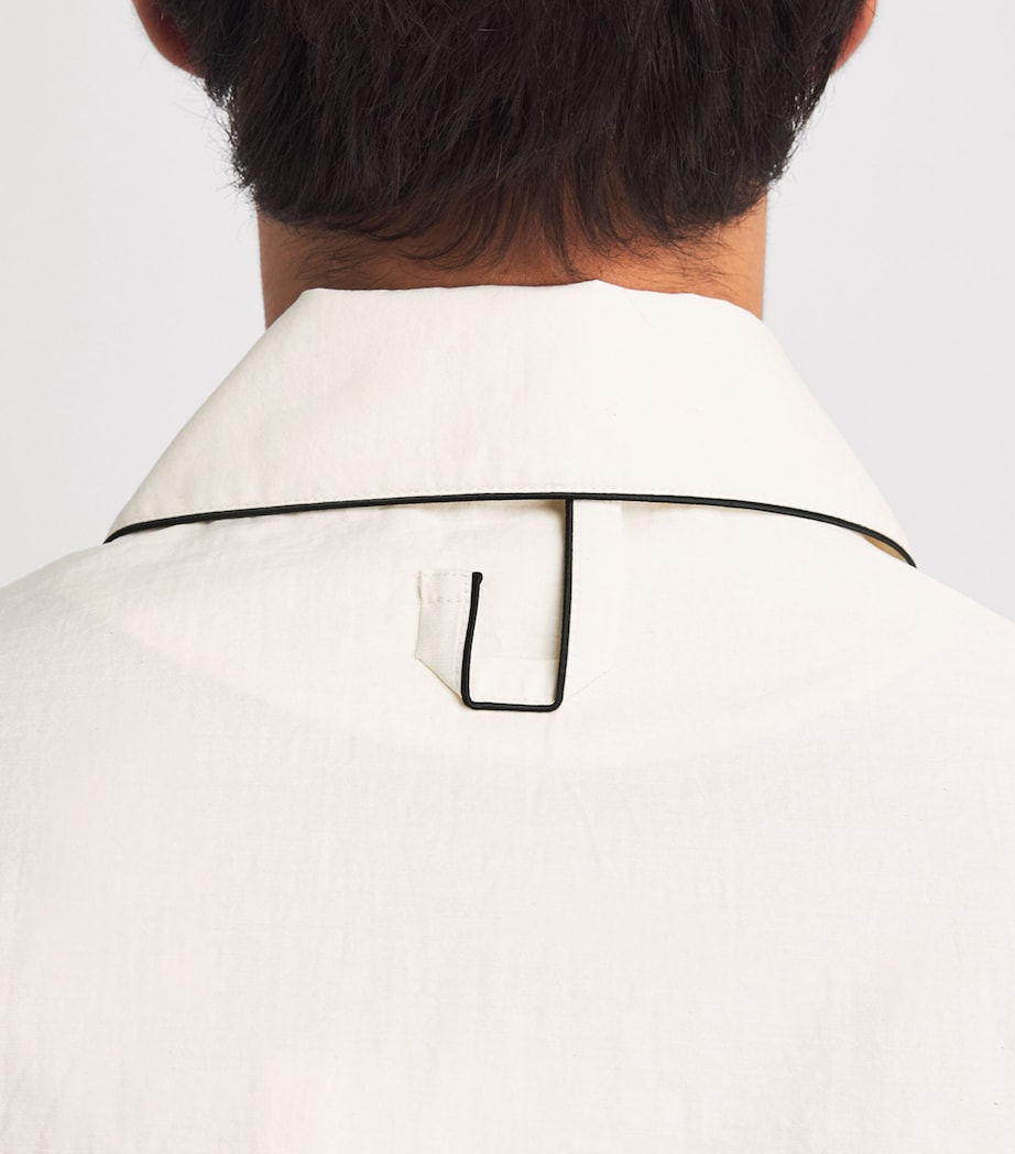 Jacquemus Mens Cotton Pyjama Short-Sleeve Shirt Off White Image 3