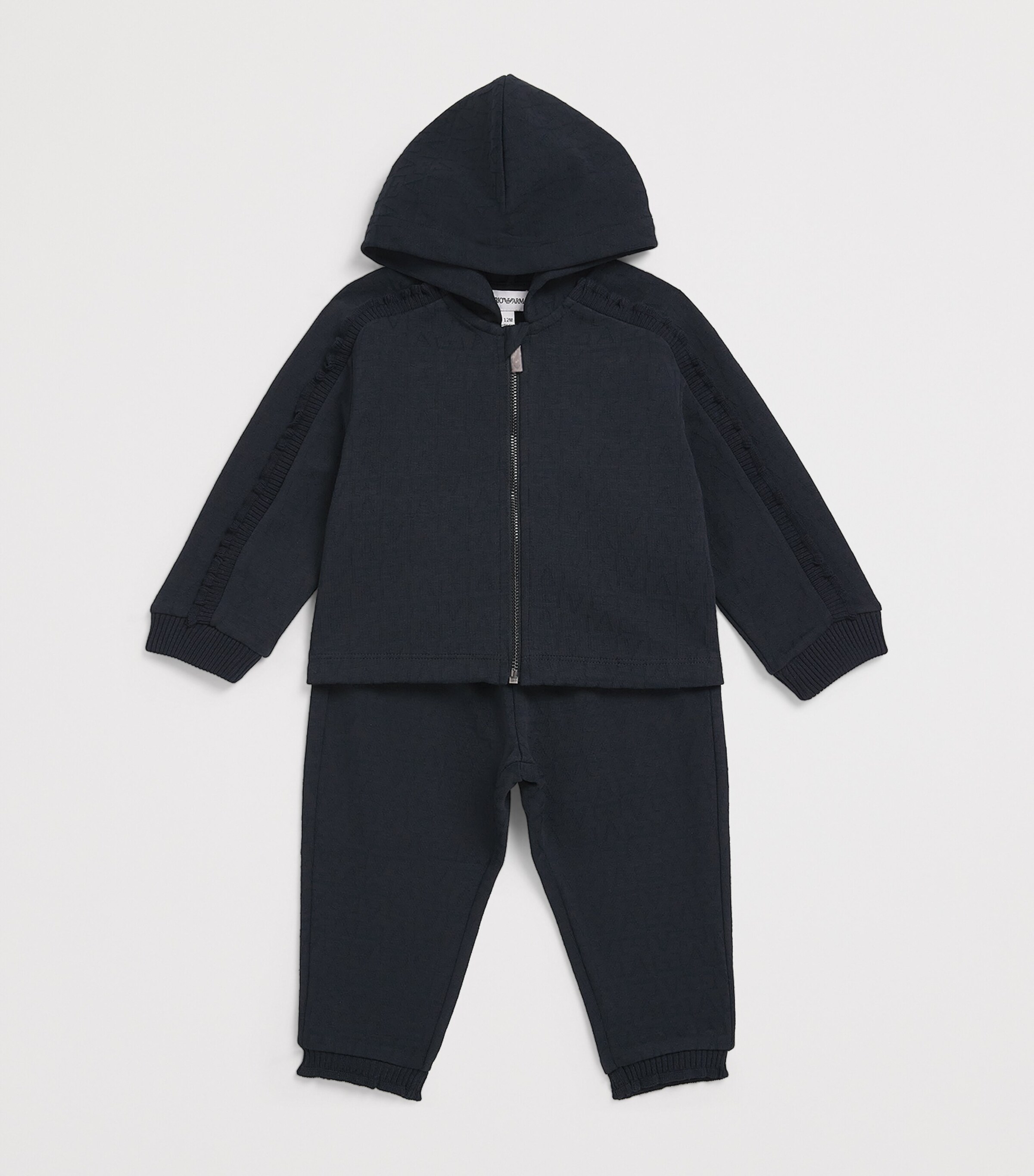 Emporio Armani Kids Logo Embossed Hoodie (6-36 Months) Iconico Blu Ea Image 3