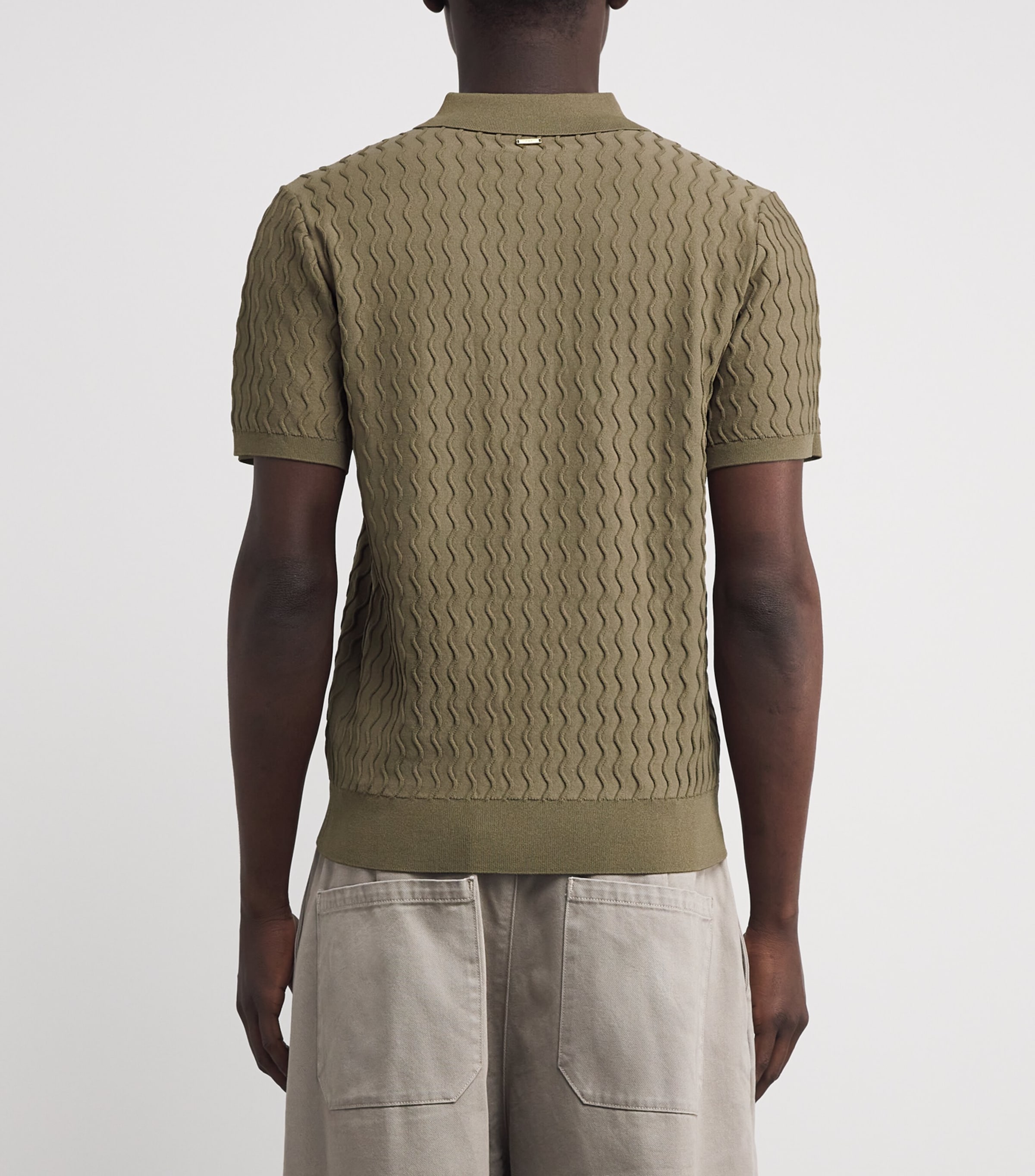CHÉ Mens Cotton Quinn Polo Shirt Khaki Image 4