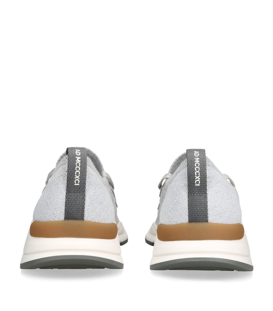Brunello Cucinelli Kids Knitted Sneakers Grey Image 2
