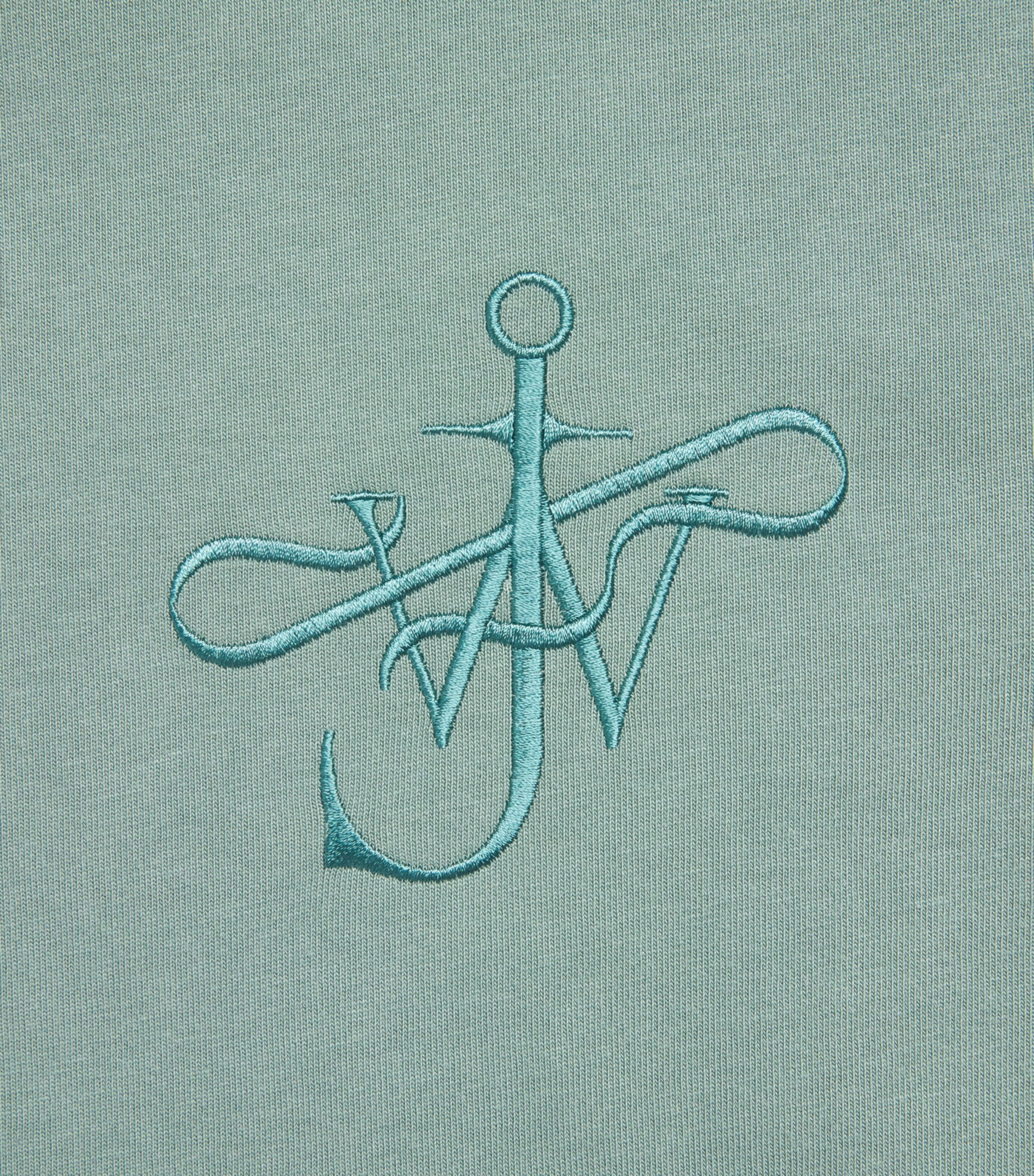 JW Anderson Mens Cotton Ribbon Anchor T-Shirt Washed Teal Image 6
