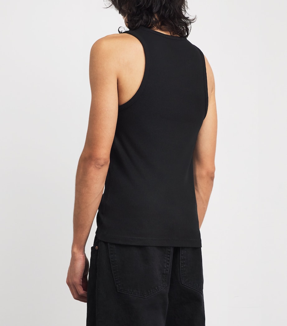 Ribbed Viggo Tank Top BLACK Image 4