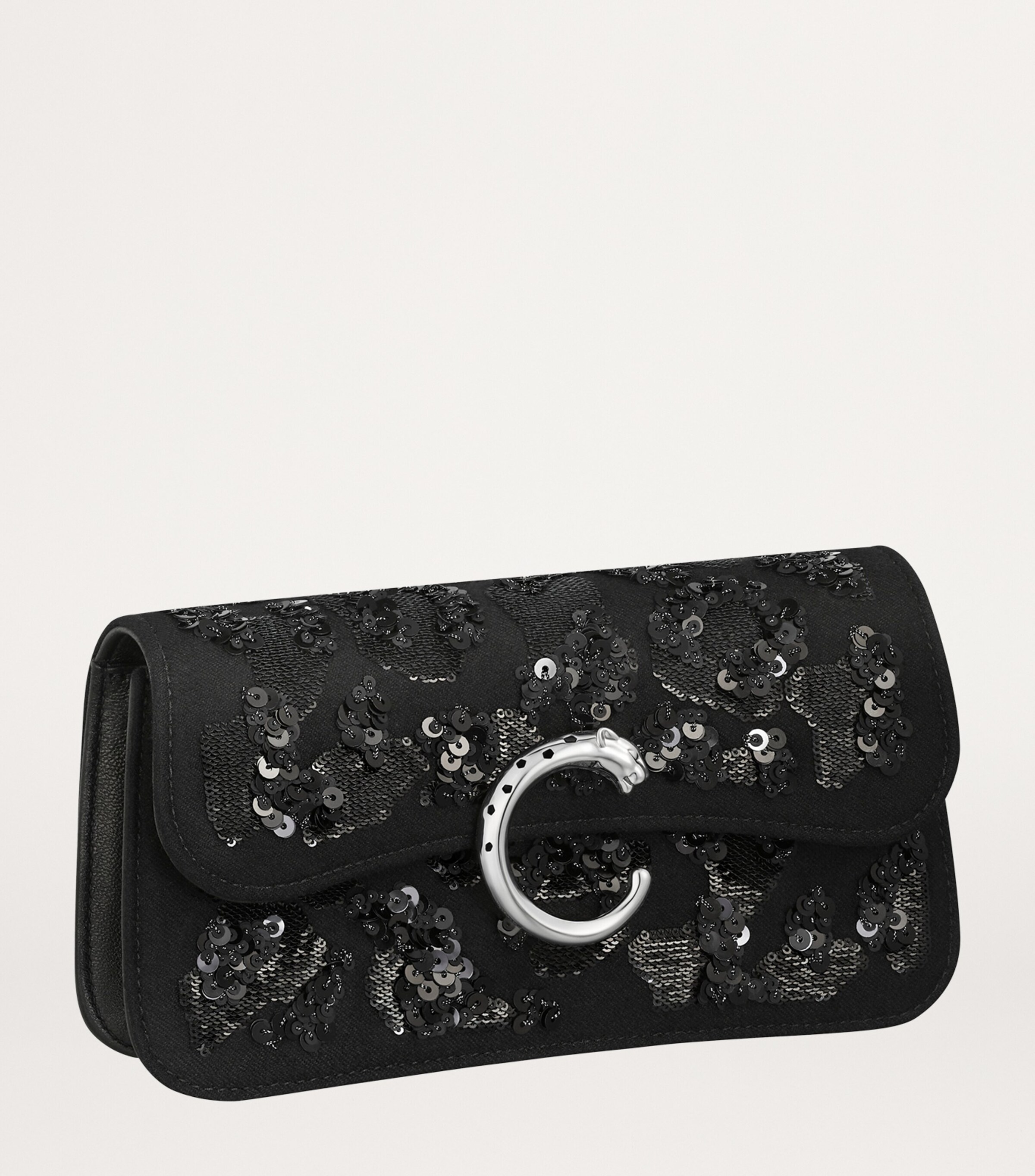 Cartier Mini Sequinned Panthère de Cartier Cross-Body Bag Black Image 2
