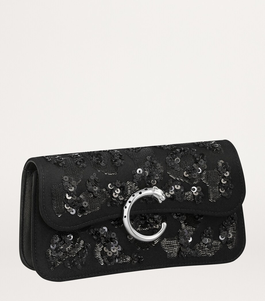 Cartier Mini Sequinned Panthère de Cartier Cross-Body Bag Black Image 2