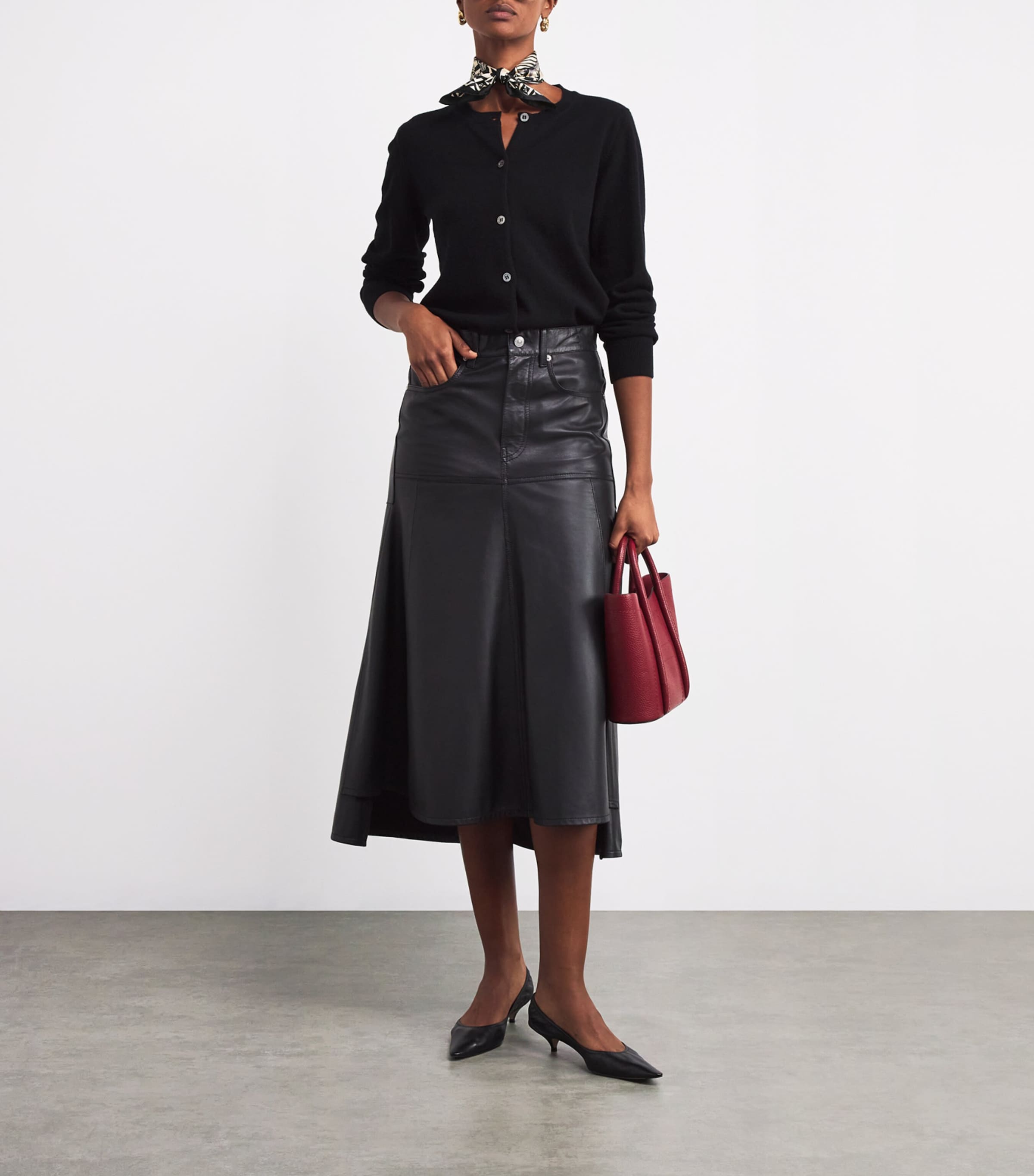 Silk Zebra Print Scarf BLACK Image 2