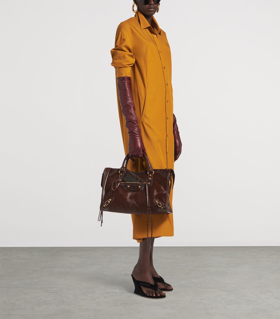 Balenciaga Medium Pony Hair Le City Top-Handle Bag Image 2