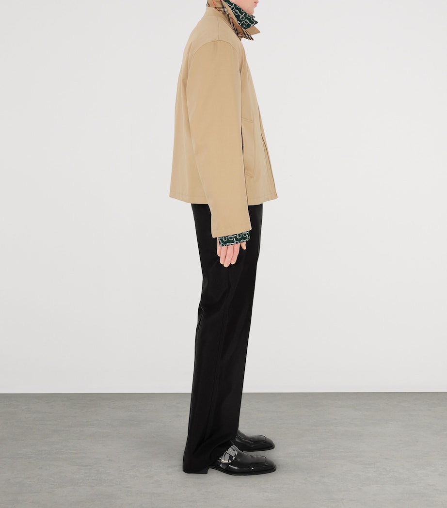 Cotton Gabardine Harrington Jacket HONEY Image 3