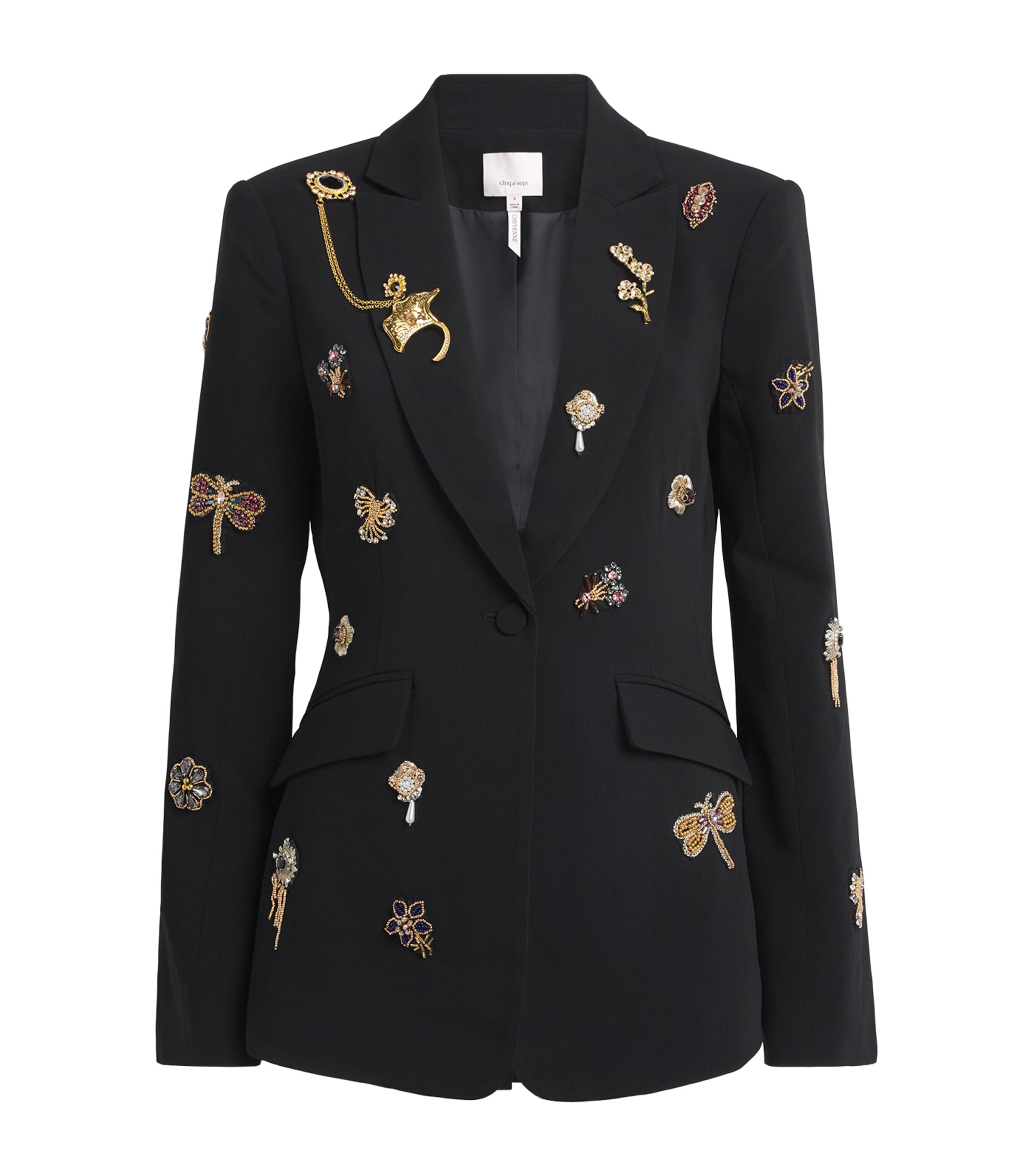 Gold Brooches Cheyenne Blazer BLACK Image 1