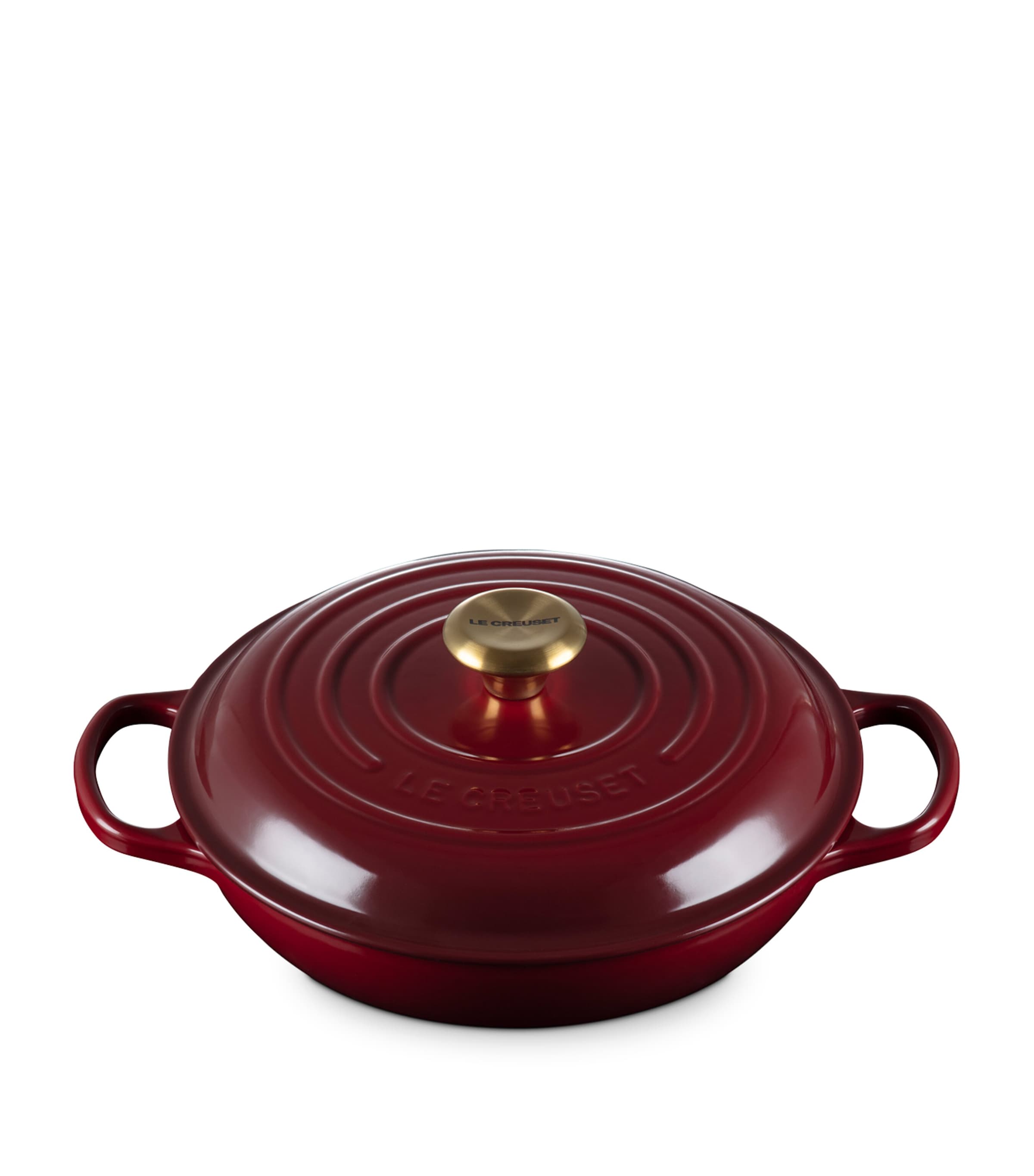 Le Creuset Cast Iron Round Casserole Dish In Burgundy
