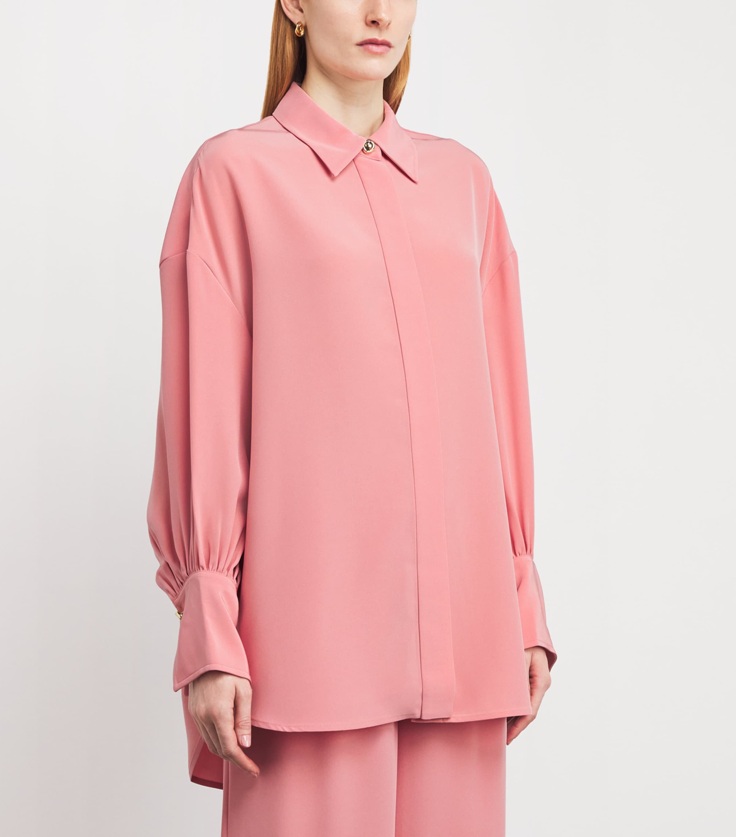 Joseph Womens Satin Camilia Blouse Blush Image 4