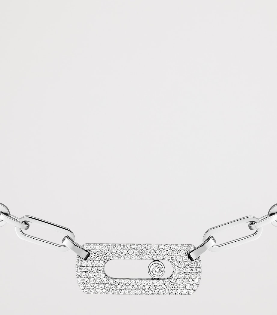 Messika Move Link White Gold and Diamond Necklace (0.78ct) White Gold Image 3