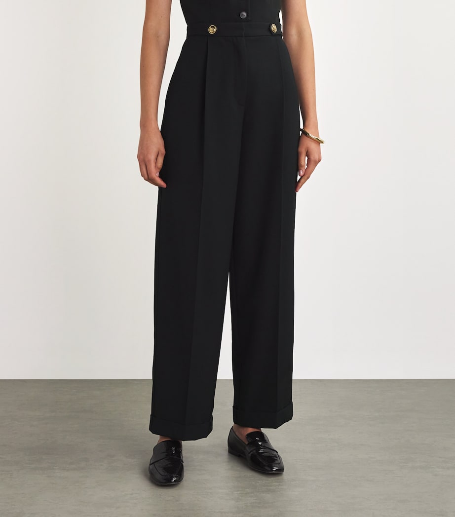 Wool-Blend Trousers BLACK Image 3