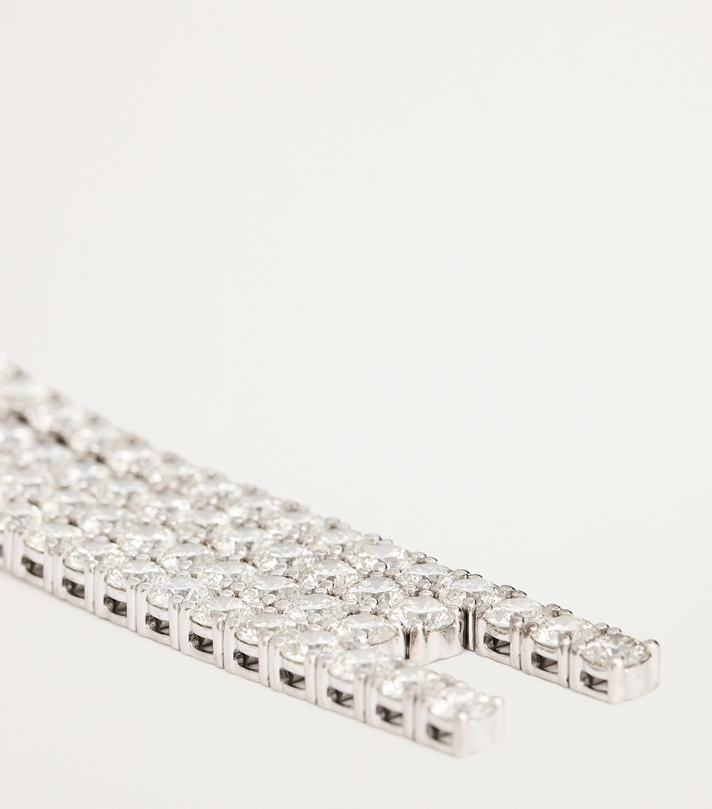 SHAY White Gold and Diamond Tennis Drop Earrings White Gold Image 6