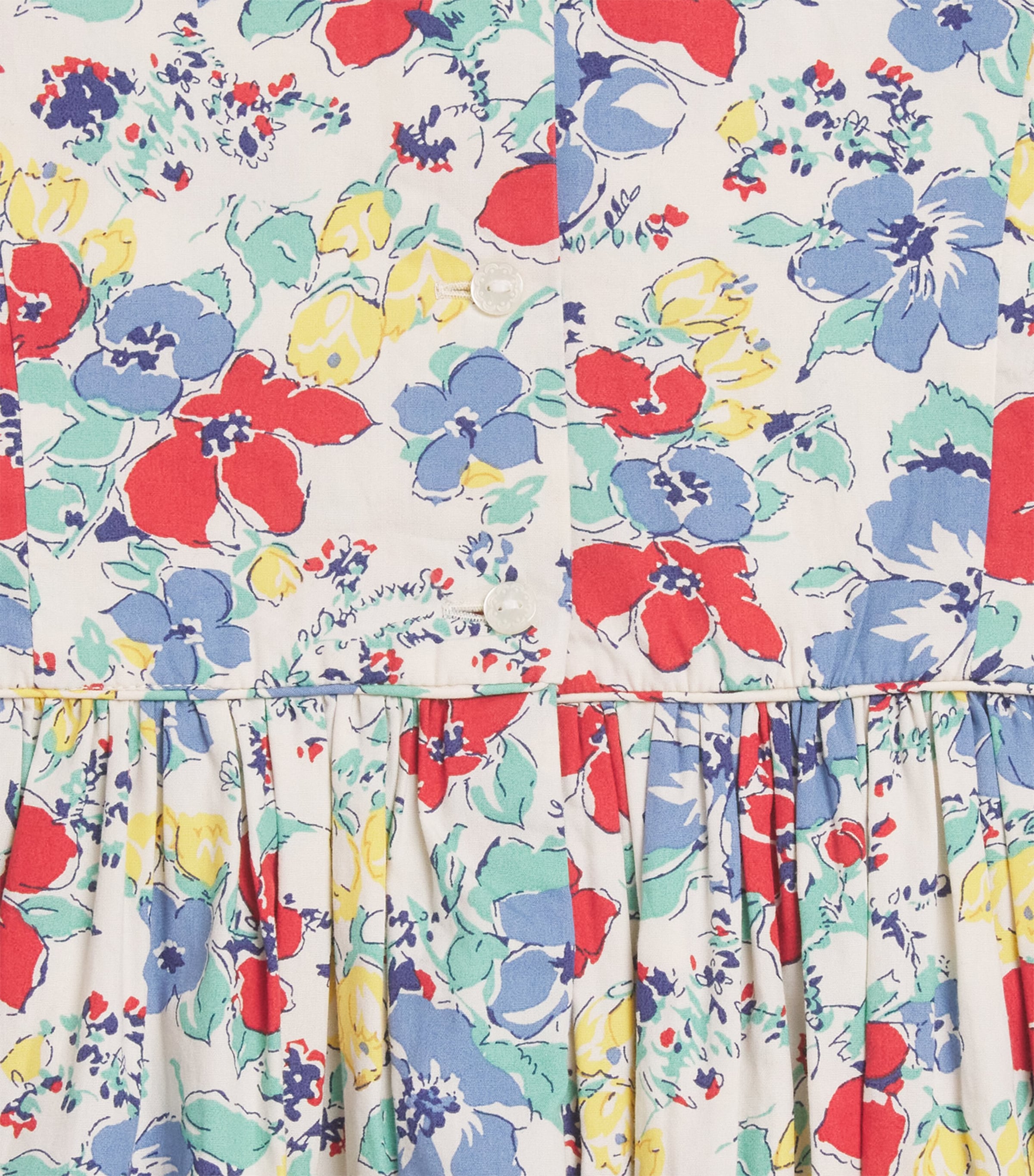 Ralph Lauren Kids Floral Sleeveless Dress (7-14 Years) Blue Multi Image 3