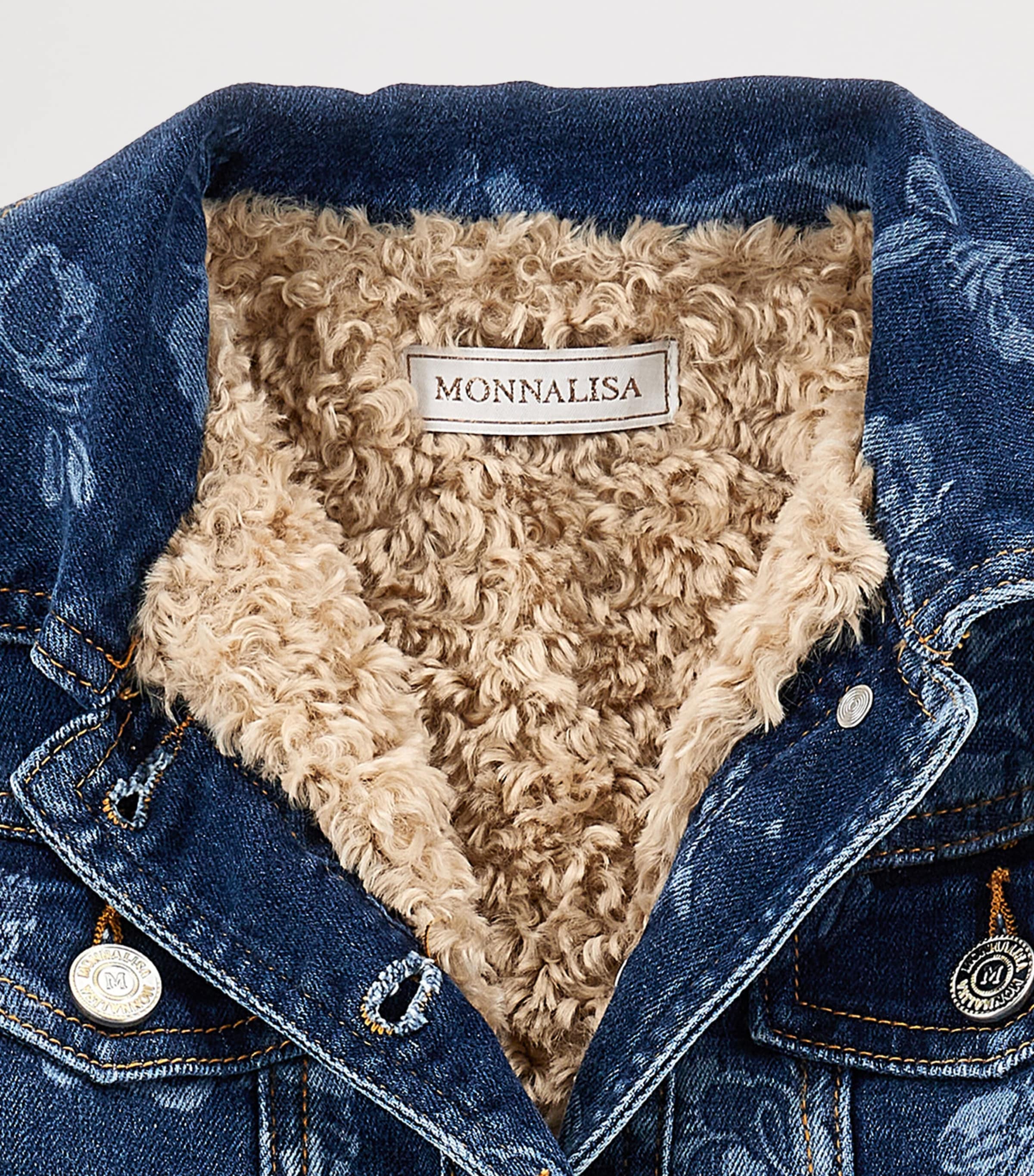 Floral Ruffle Denim Jacket (2-12 Years) DARK STONE DENIM Image 3