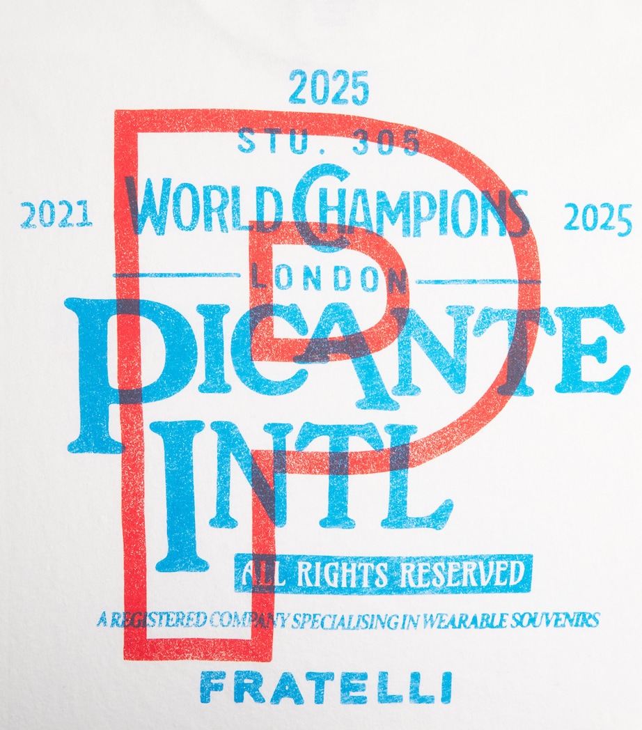 Picante Mens Champion T-Shirt Vintage White Image 6