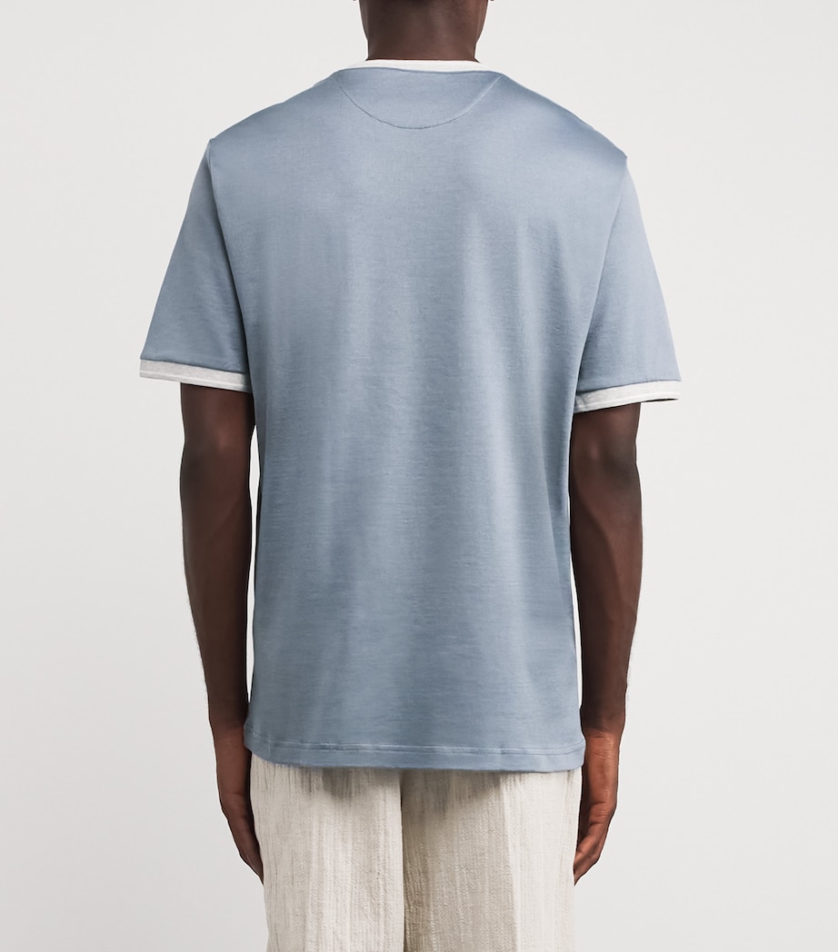 Giza Cotton T-Shirt DENIM, GRIGIO CHIARO Image 4