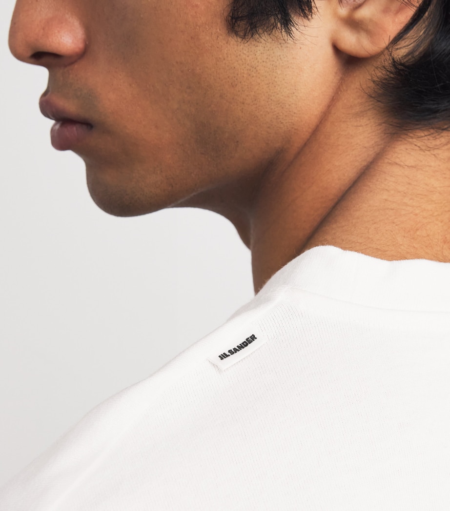 Cotton Double-Sleeve T-Shirt 100 OPTIC WHITE Image 6