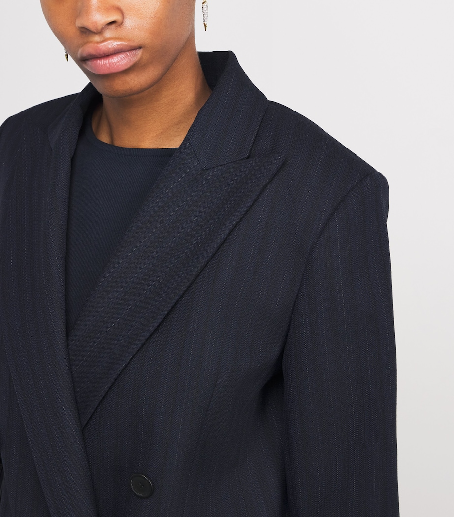 Stripe Double-Breasted Jacket DUAL-COLOR Image 6