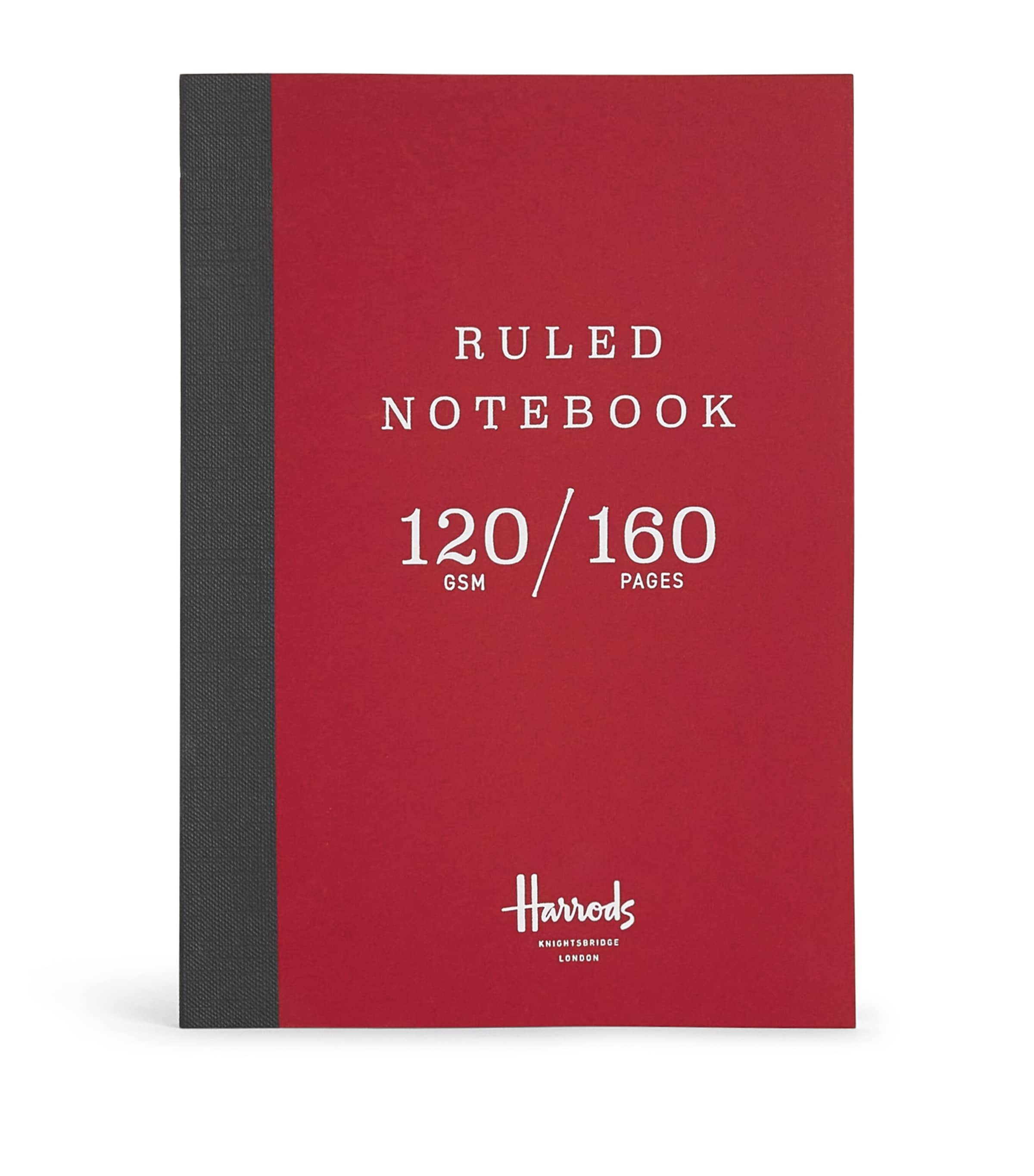 Harrods Ruled Logo A5 Notebook In Red