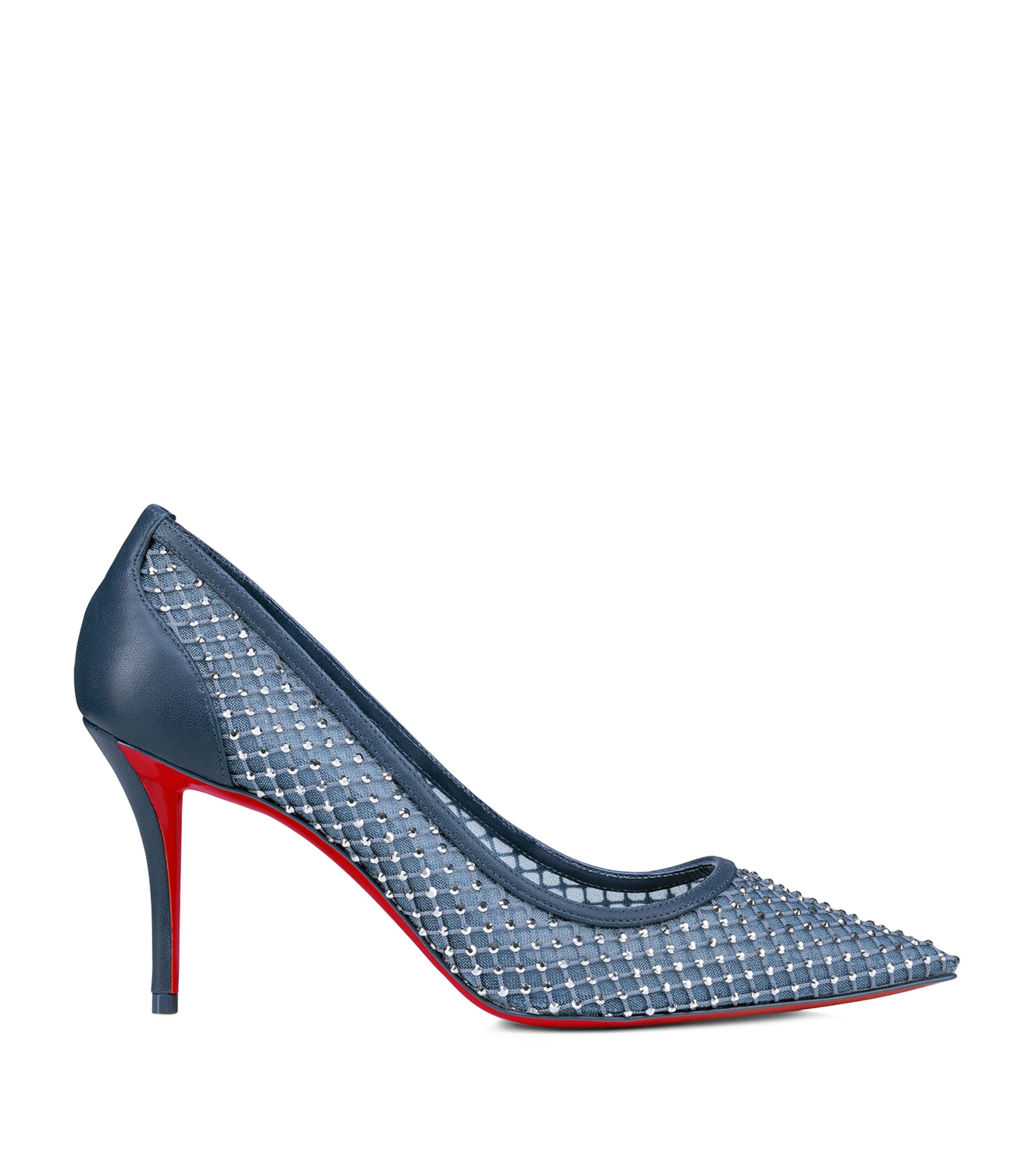 Christian Louboutin Apostropha Mesh Strass Pumps 80 In Red